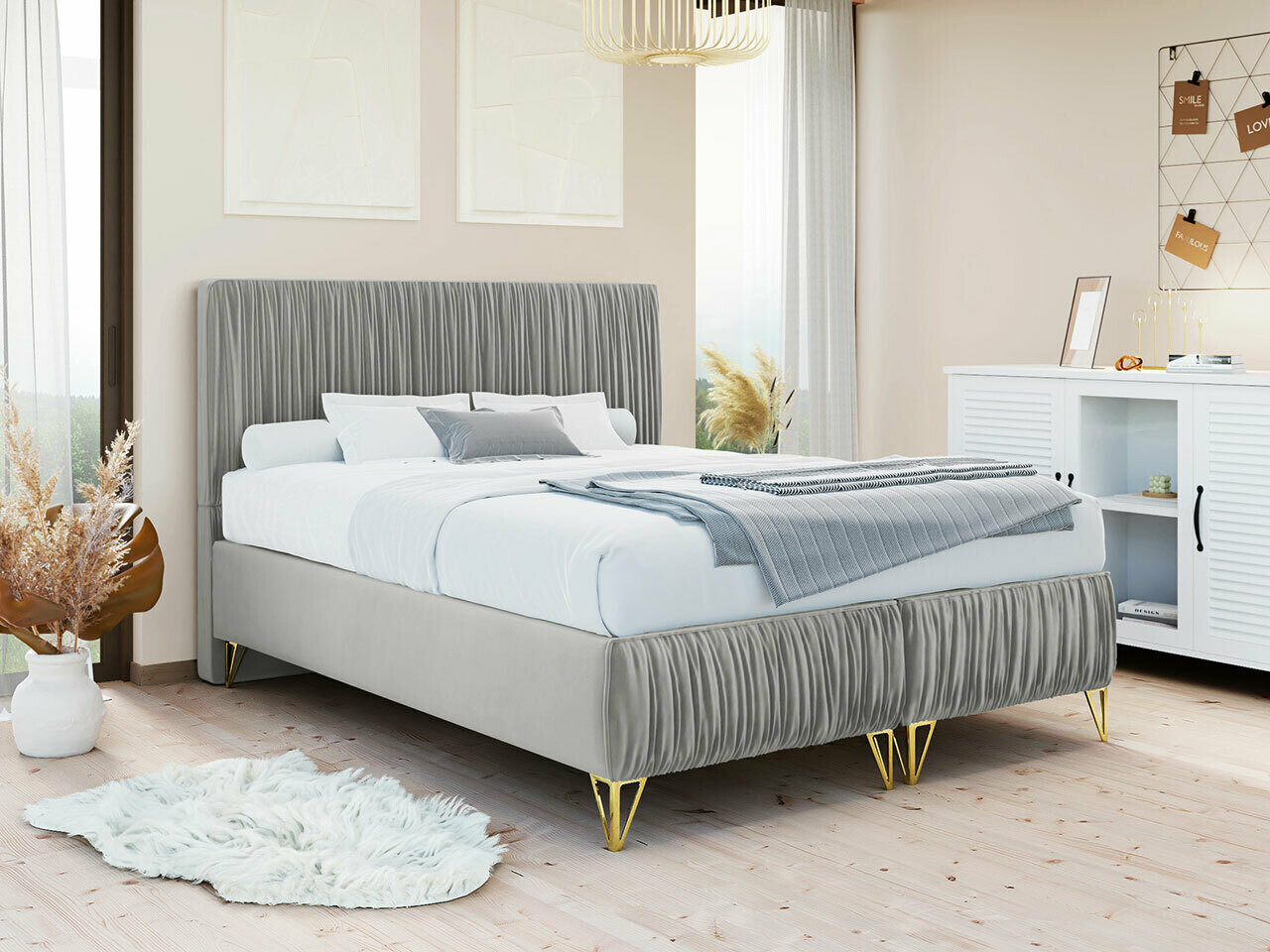 Postelja Logan 112 (Amor Velvet 4318)