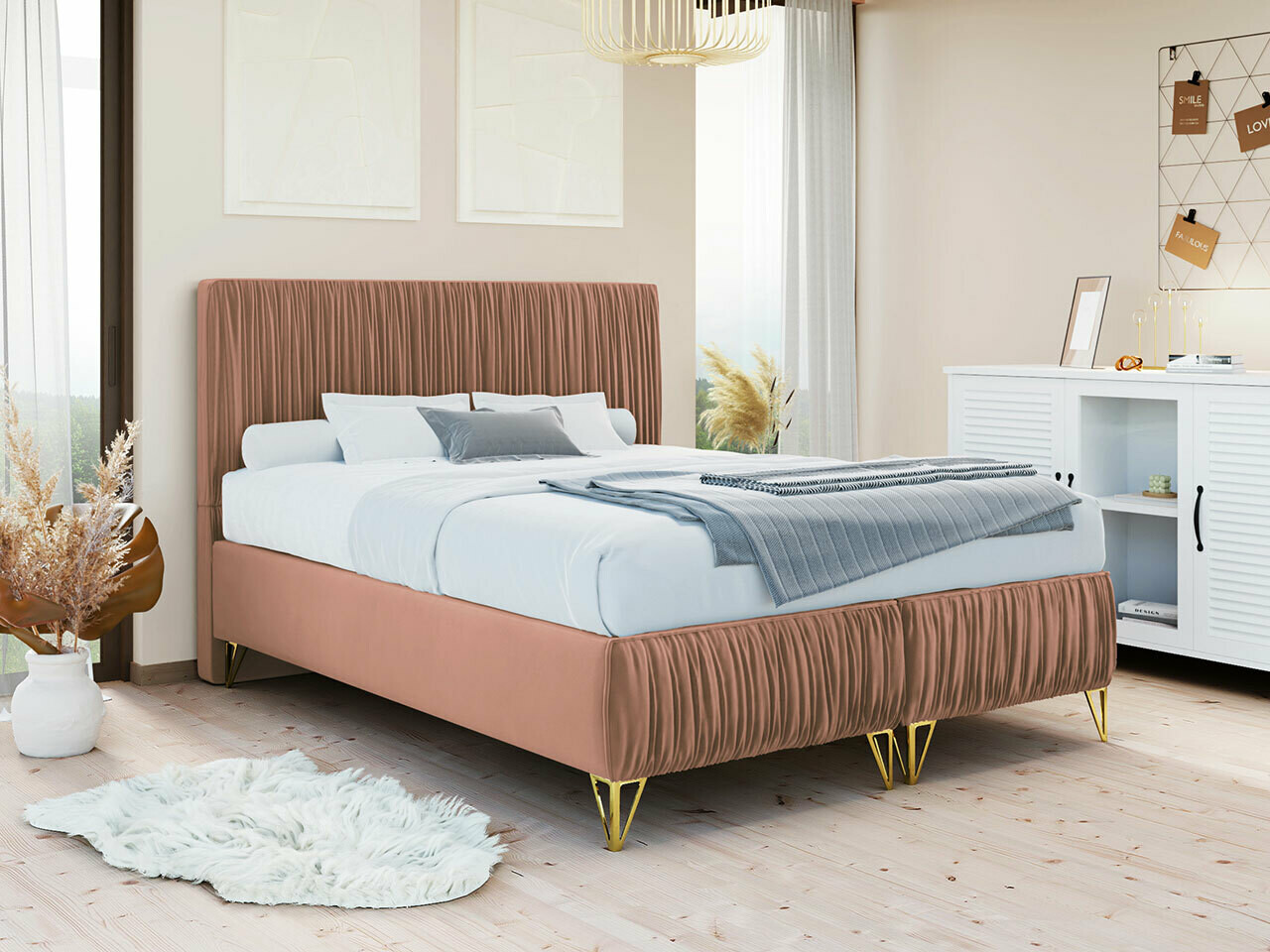 Postelja Logan 112 (Amor Velvet 4328)