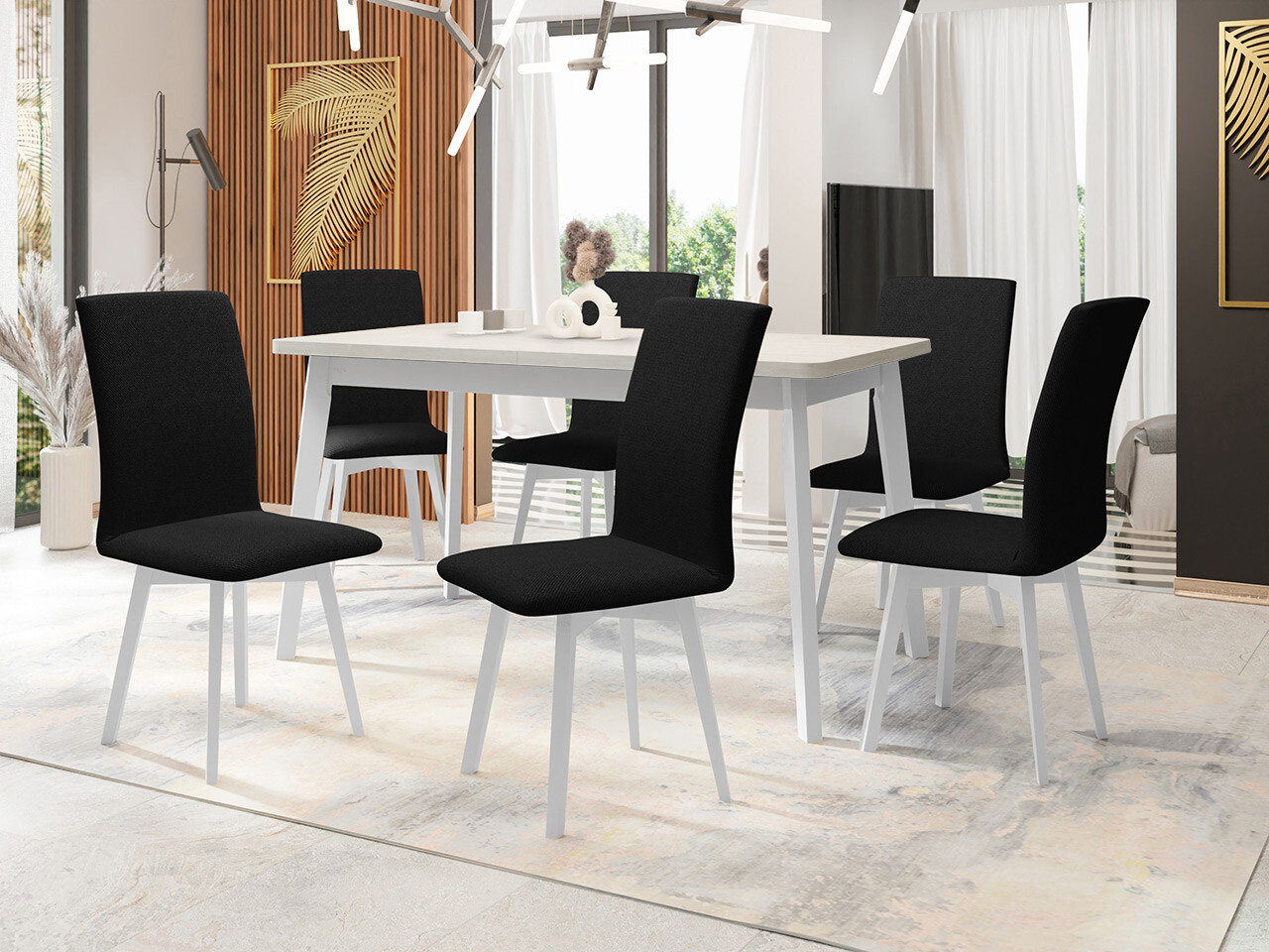 Jedilniški komplet Victorville 335 (Bela)