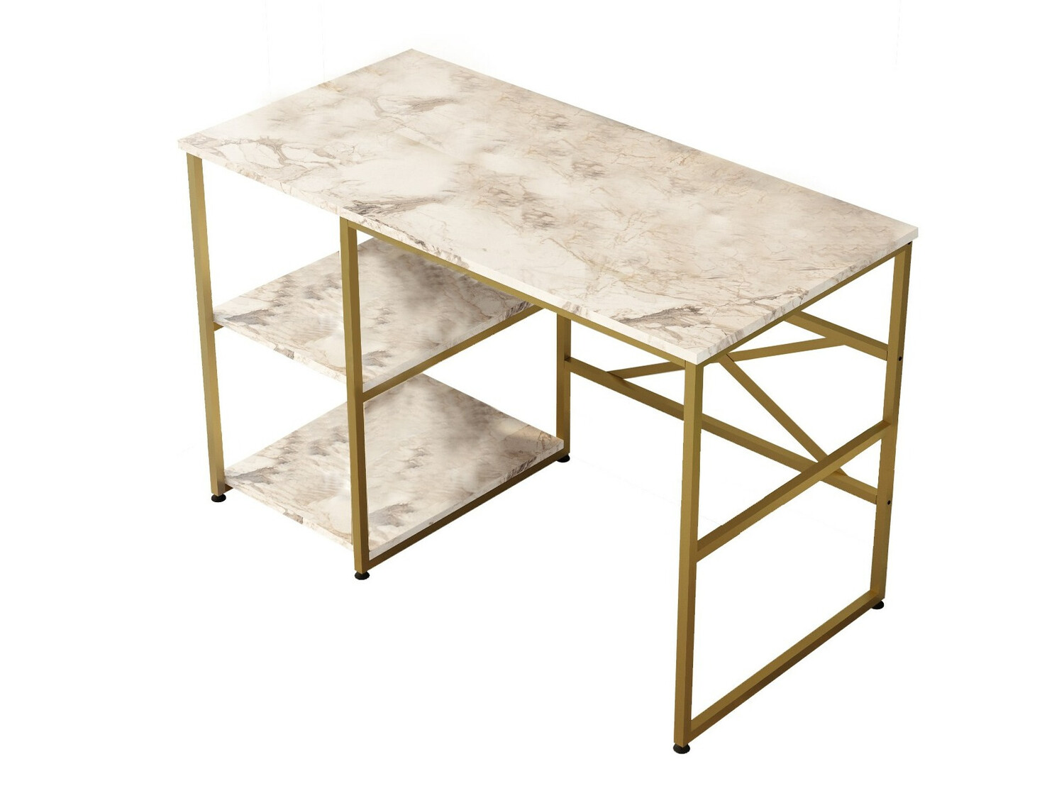 Pisalna miza Kailua 668 (Zlata + Beli marmor)