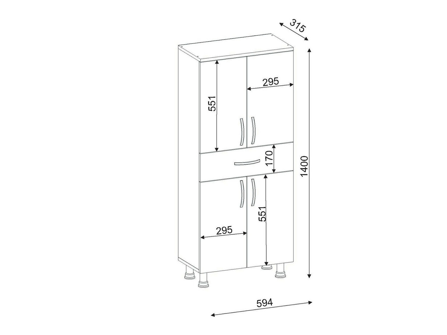 Prostostoječa Kopalniška omarica Kailua 2076