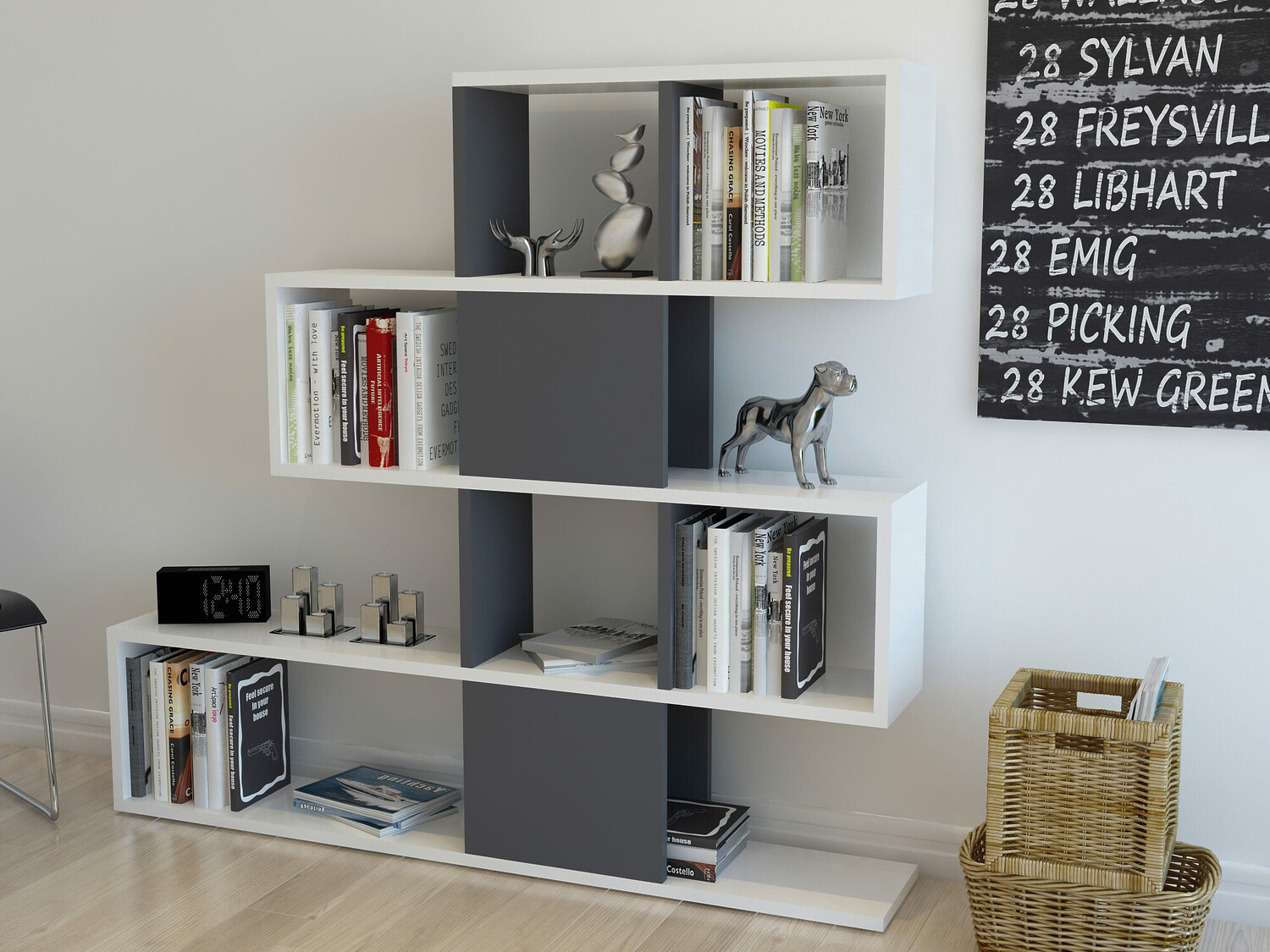 Regal Kailua 677 (Bela + Antracit)