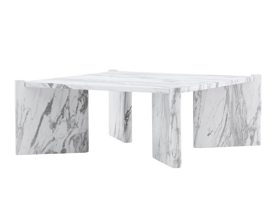 Klubska mizica Dallas 4198 (Beli marmor)