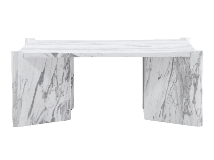 Klubska mizica Dallas 4198 (Beli marmor)