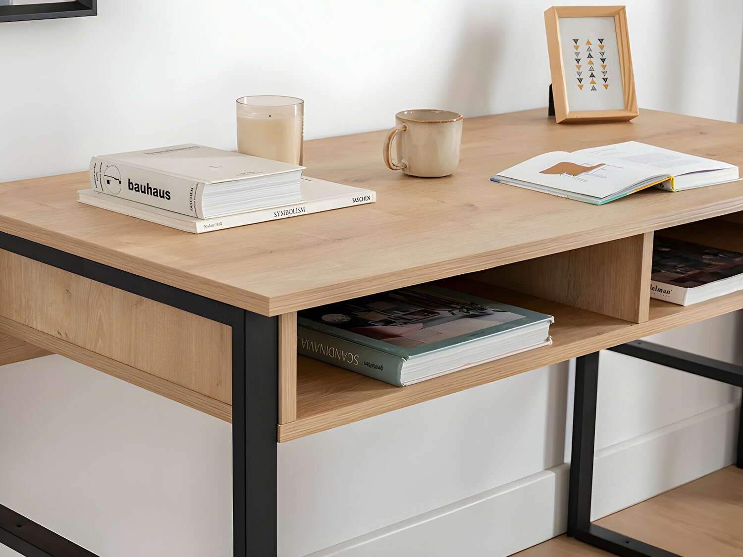 Pisalna miza Kailua 737 (Črna + Svetel les)