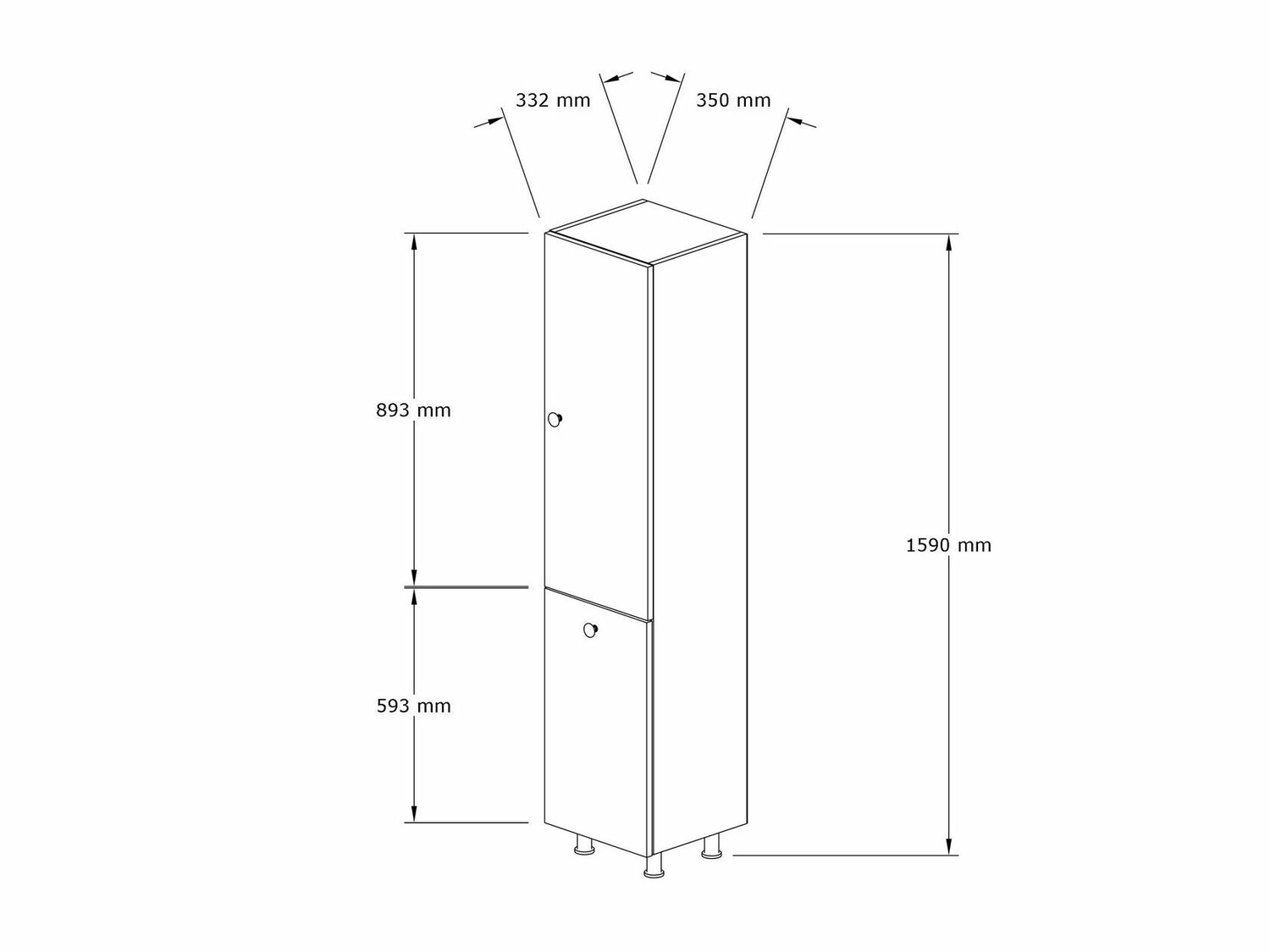 Prostostoječa Kopalniška omarica Kailua 2079