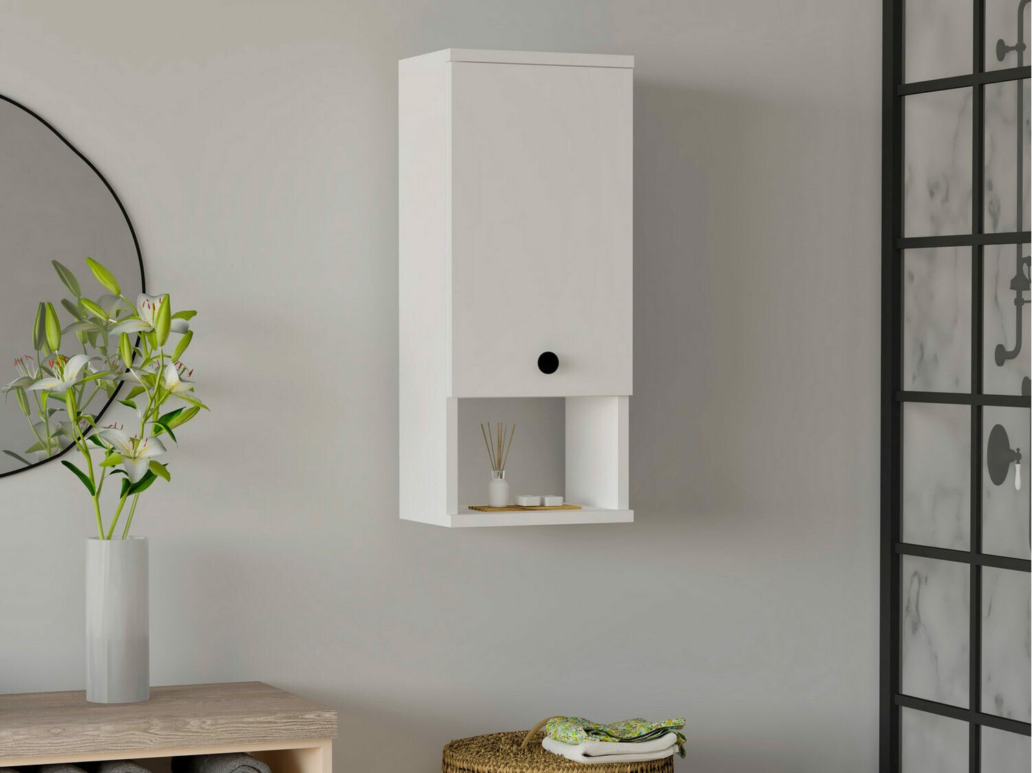 Stenska kopalniška omarica Kailua 754 (Bela)