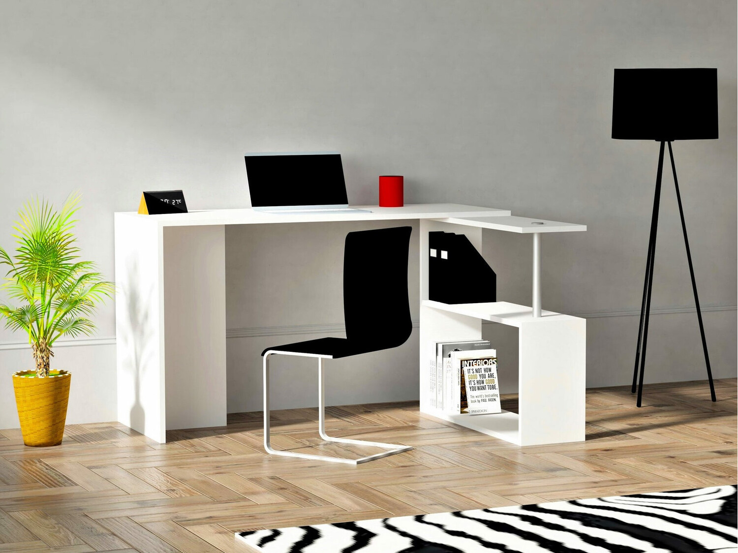 Kotna pisalna miza Kailua 792 (Bela)