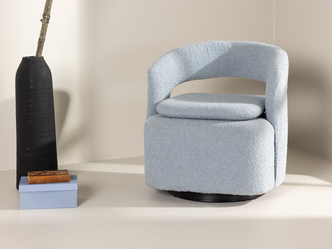 Fotelj Dallas 3170 (Svetlo modra + Črna)