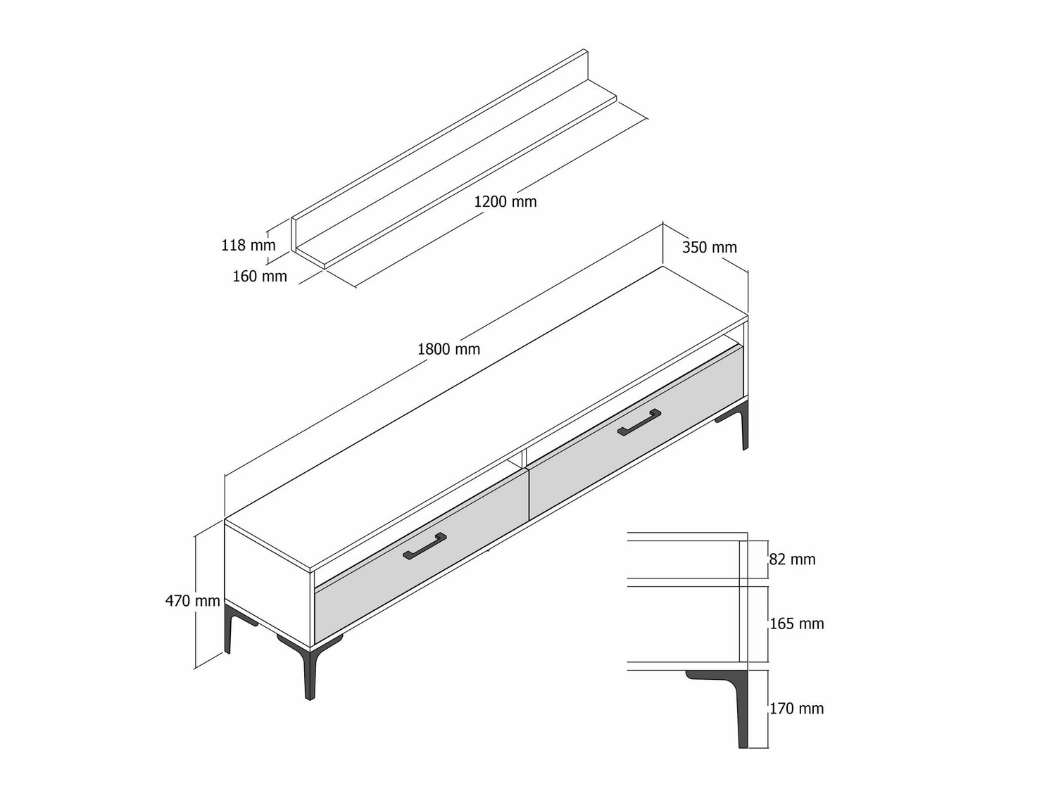 Komplet za dnevno sobo Kailua 857 (Oreh + Beli marmor)