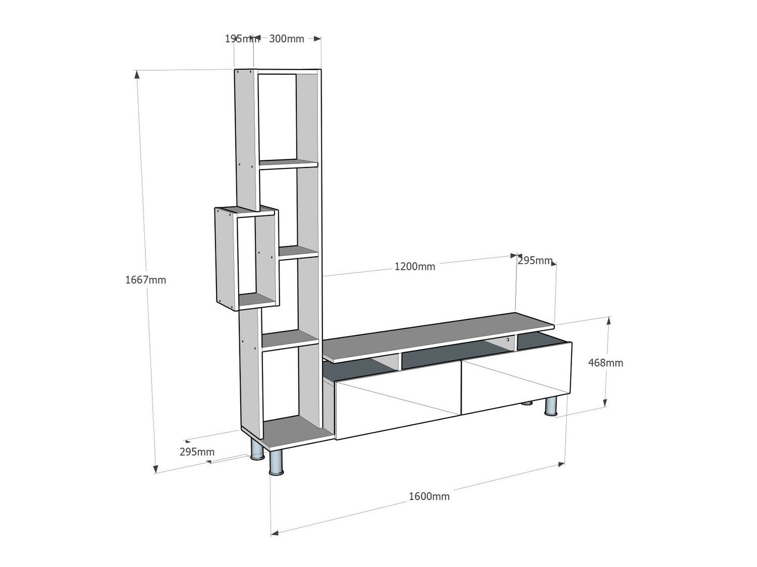 Komplet za dnevno sobo Kailua 875 (Bela)