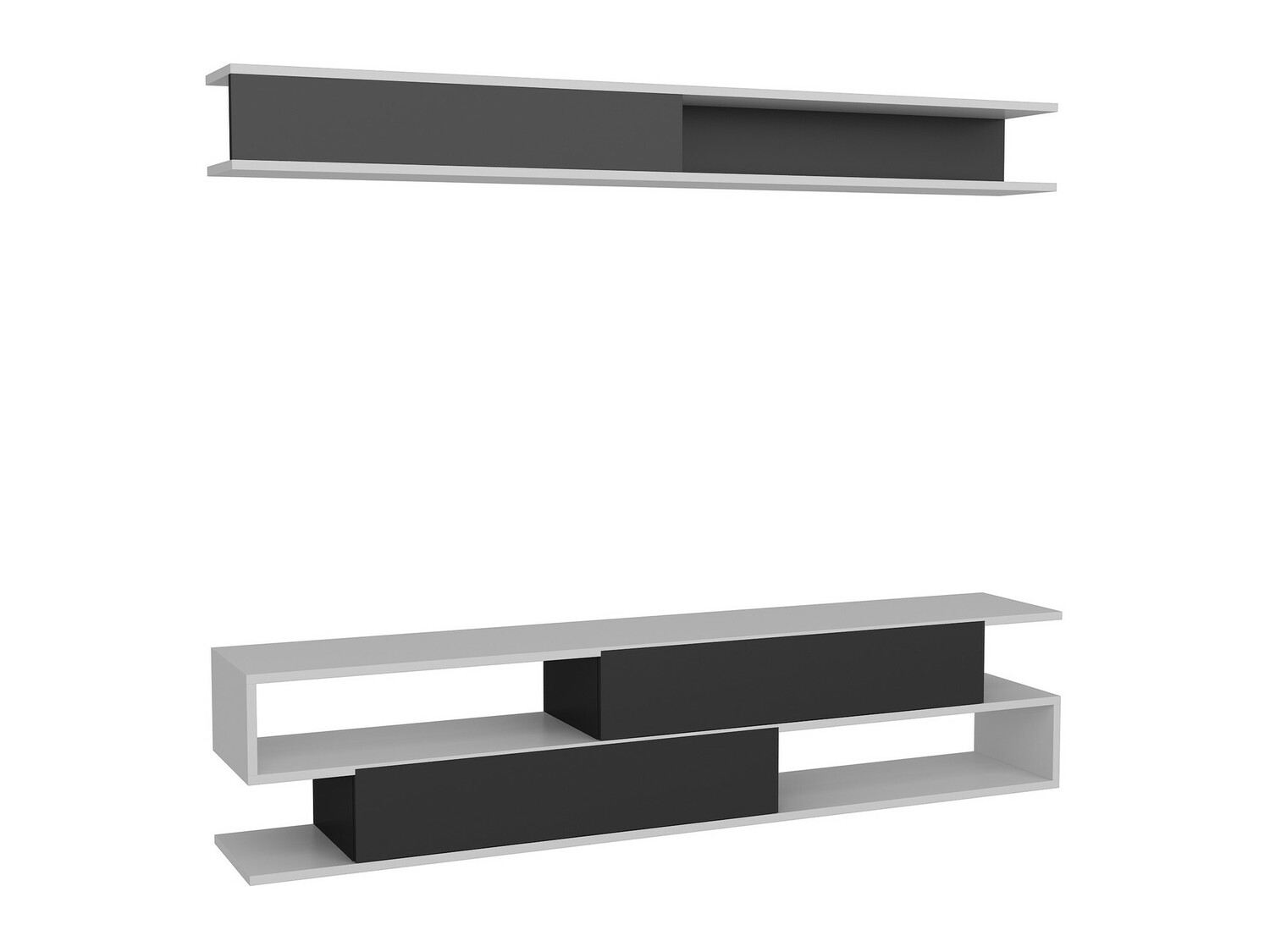 Komplet za dnevno sobo Kailua 904 (Črna + Bela)