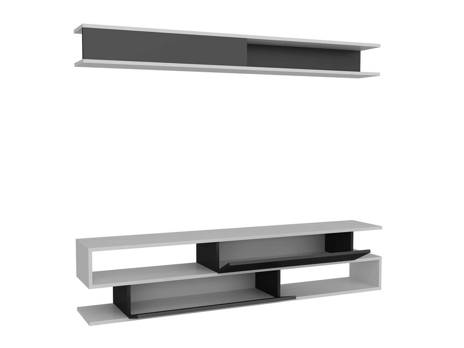 Komplet za dnevno sobo Kailua 904 (Črna + Bela)