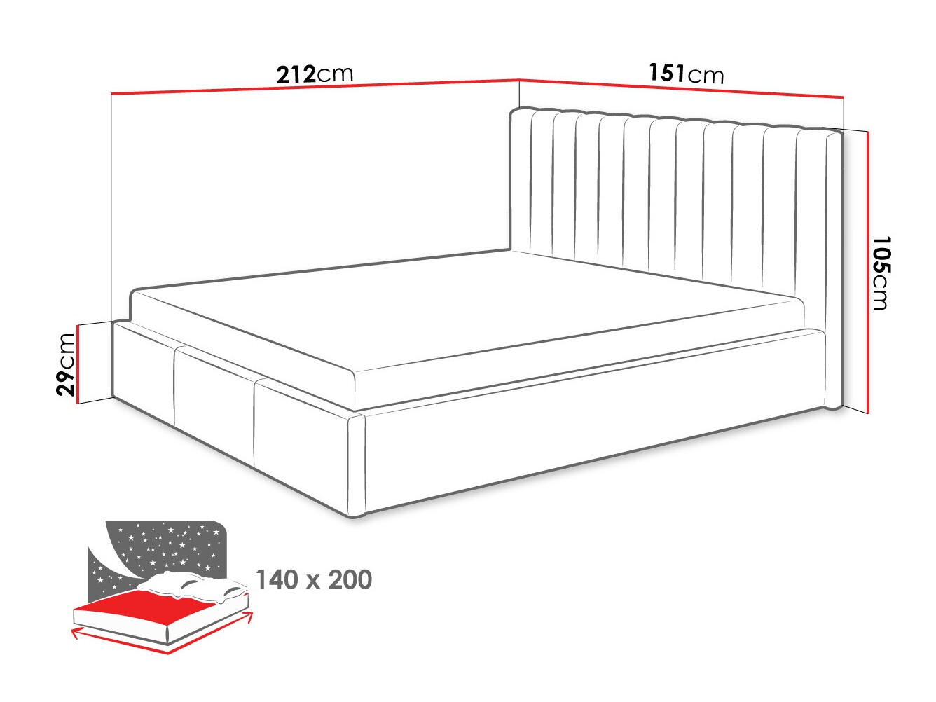 Postelja ComfiDream 179 (Fresh 32)
