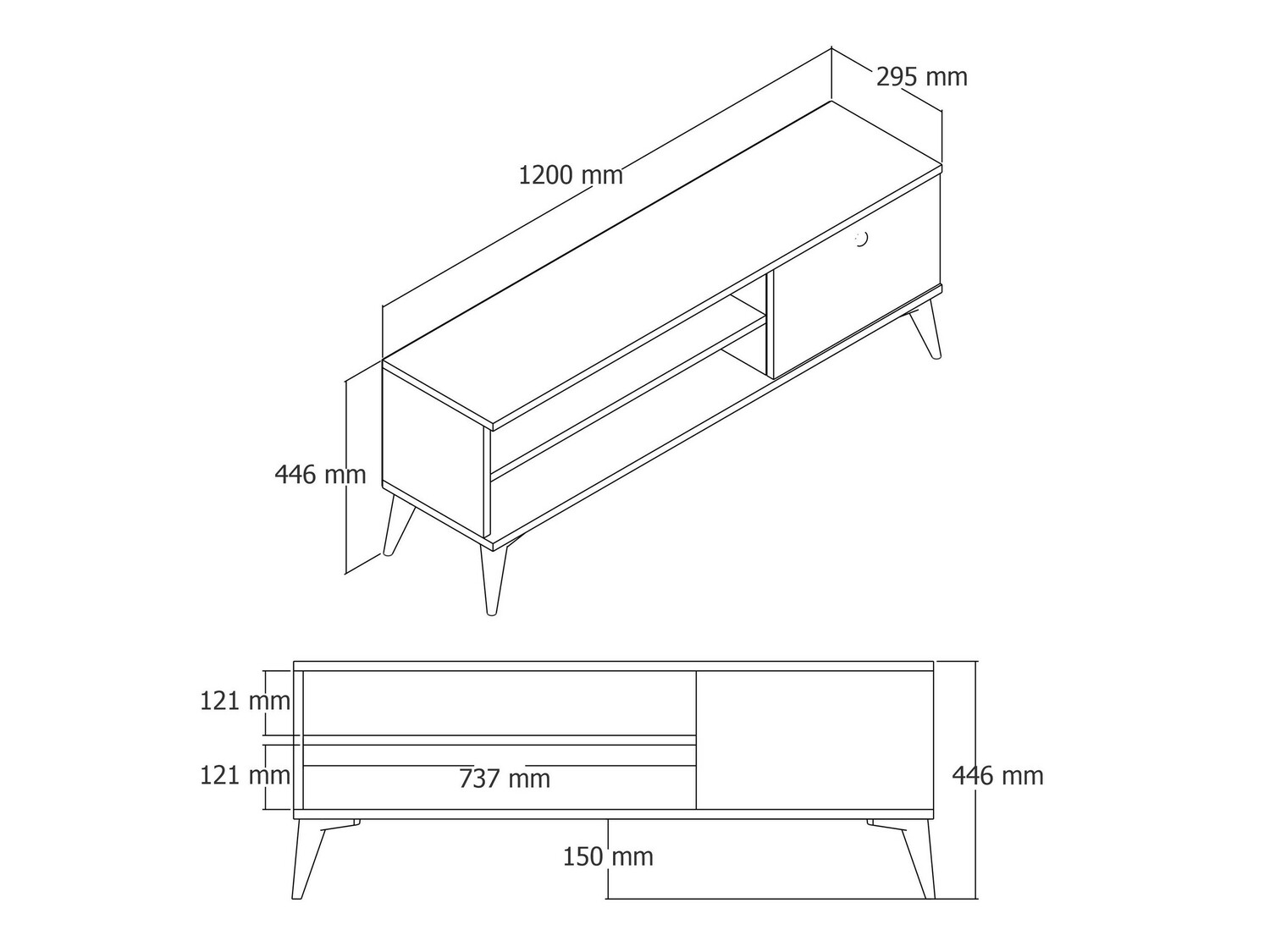 TV-omarica Kailua 968 (Hrast)