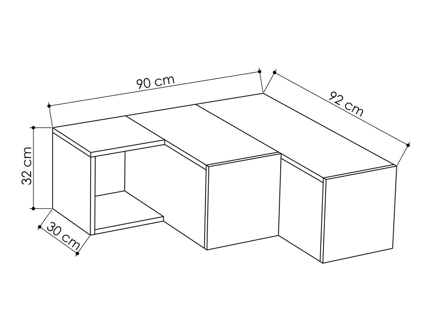TV-omarica Kailua 1058 (Antracit + Svetlo rjava)