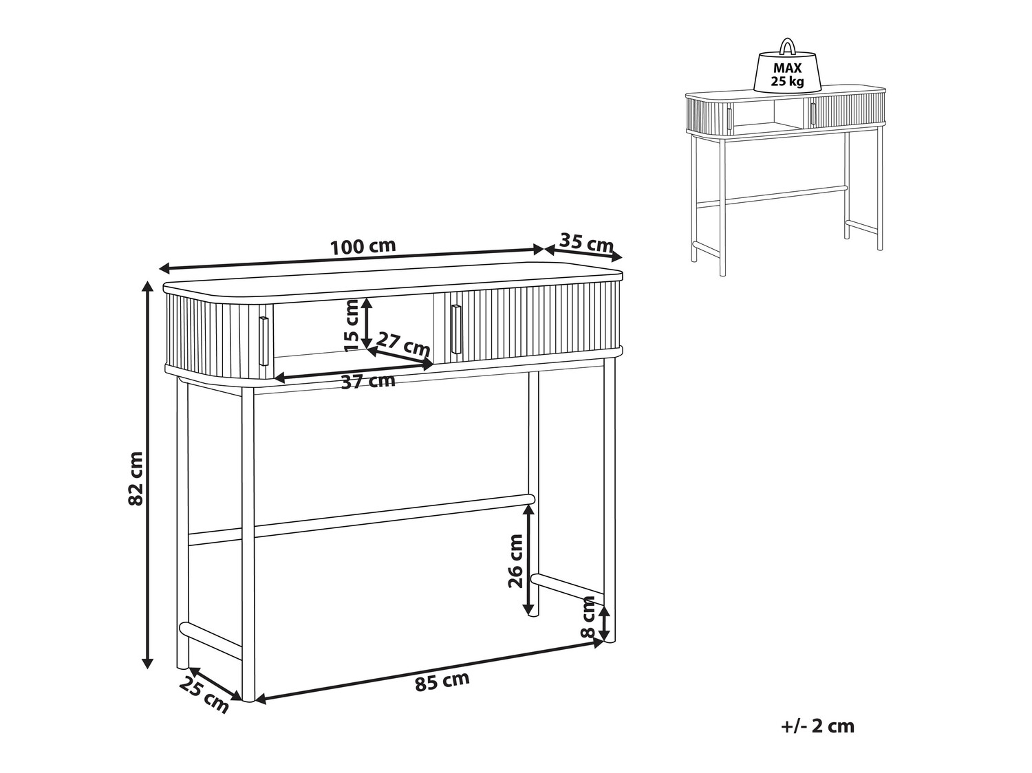Konzolna miza Berwyn 112