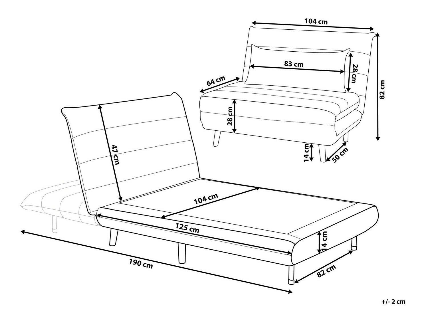 Fotelj Berwyn 114 (Črna)