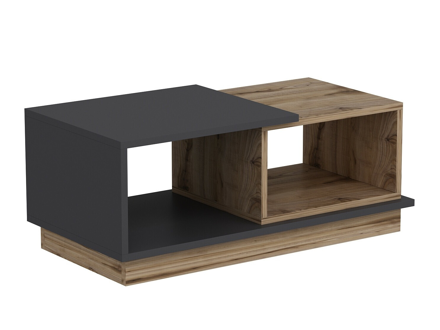 Klubska mizica Kailua 2582 (Antracit + Hrast)