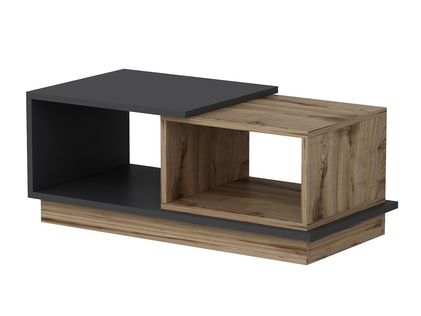 Klubska mizica Kailua 2582 (Antracit + Hrast)