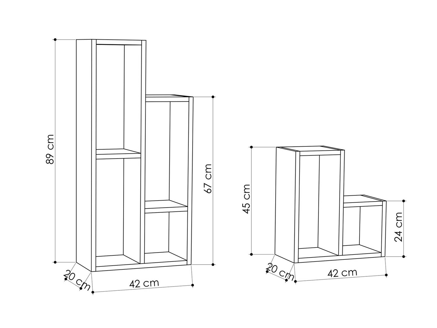 Komplet polic Kailua 1091 (Hrast)