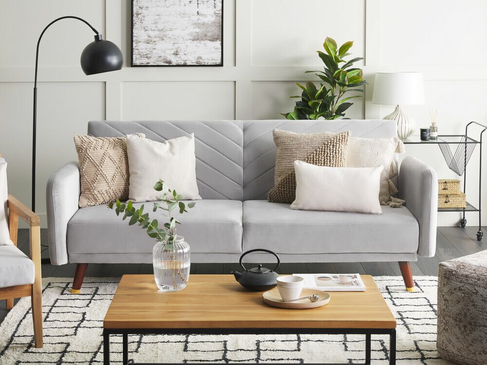 Raztegljiv kavč Berwyn 120 (Svetlo siva)