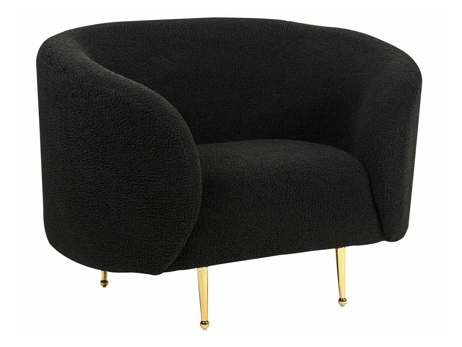 Fotelj Berwyn 122 (Črna + Zlata)