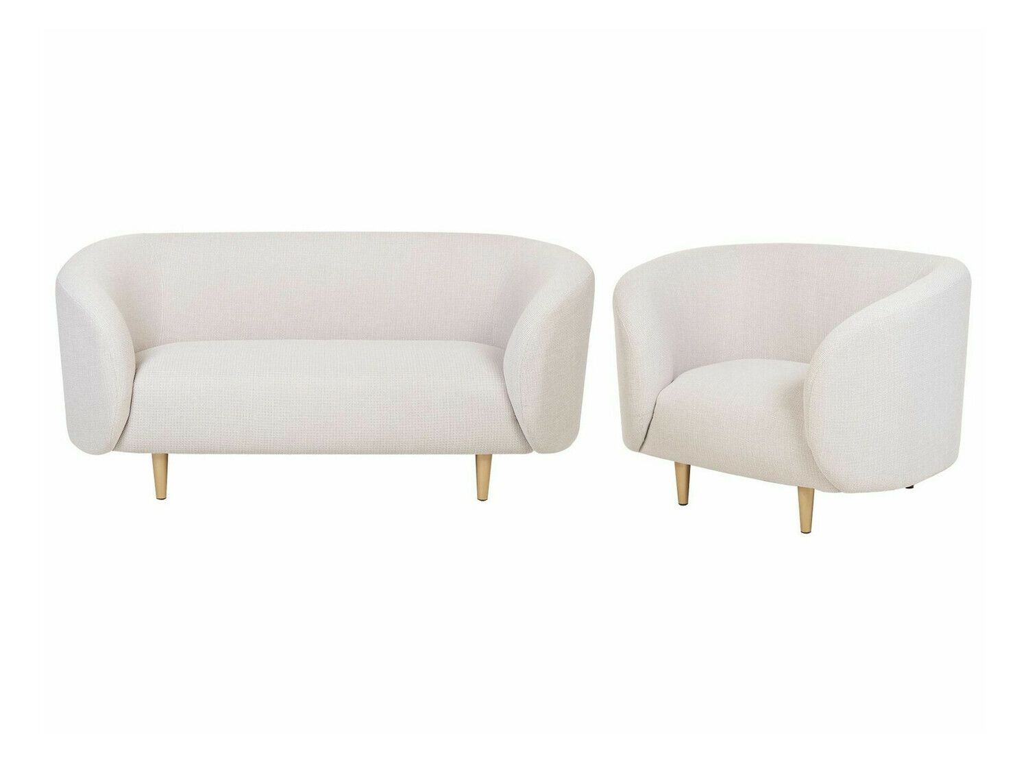 Komplet oblazinjenega pohištva Berwyn 124 (Bež + Zlata)