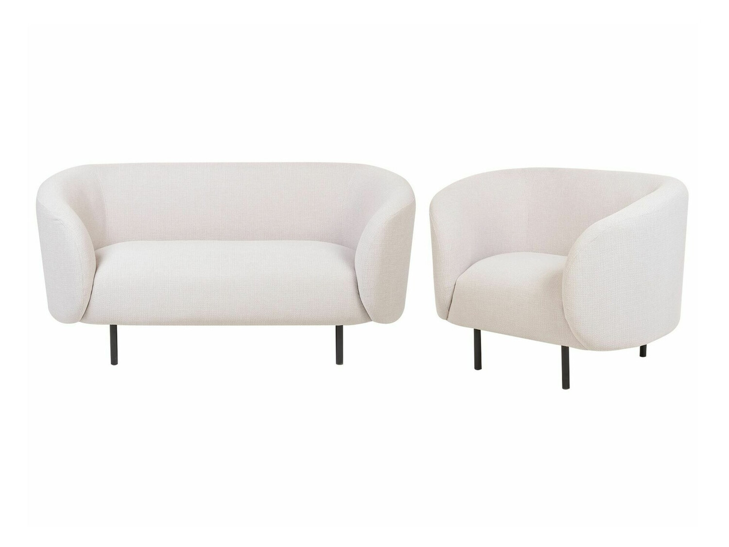 Komplet oblazinjenega pohištva Berwyn 124 (Bež + Črna)