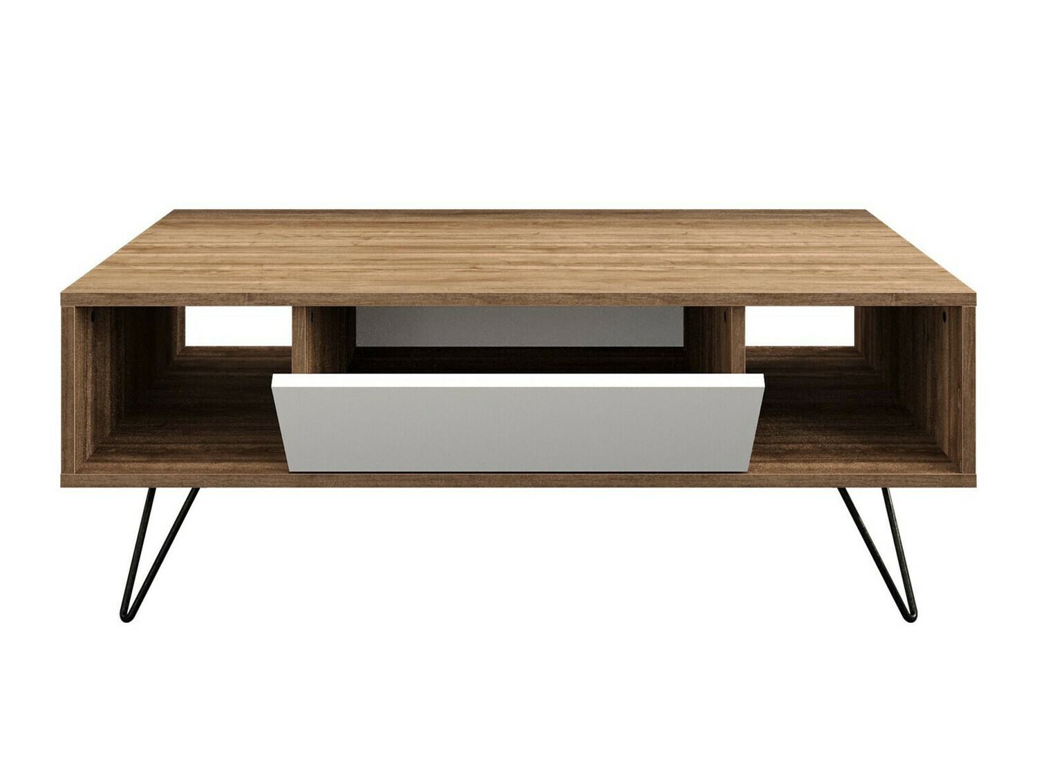 Klubska mizica Kailua 1211 (Bela + Oreh)