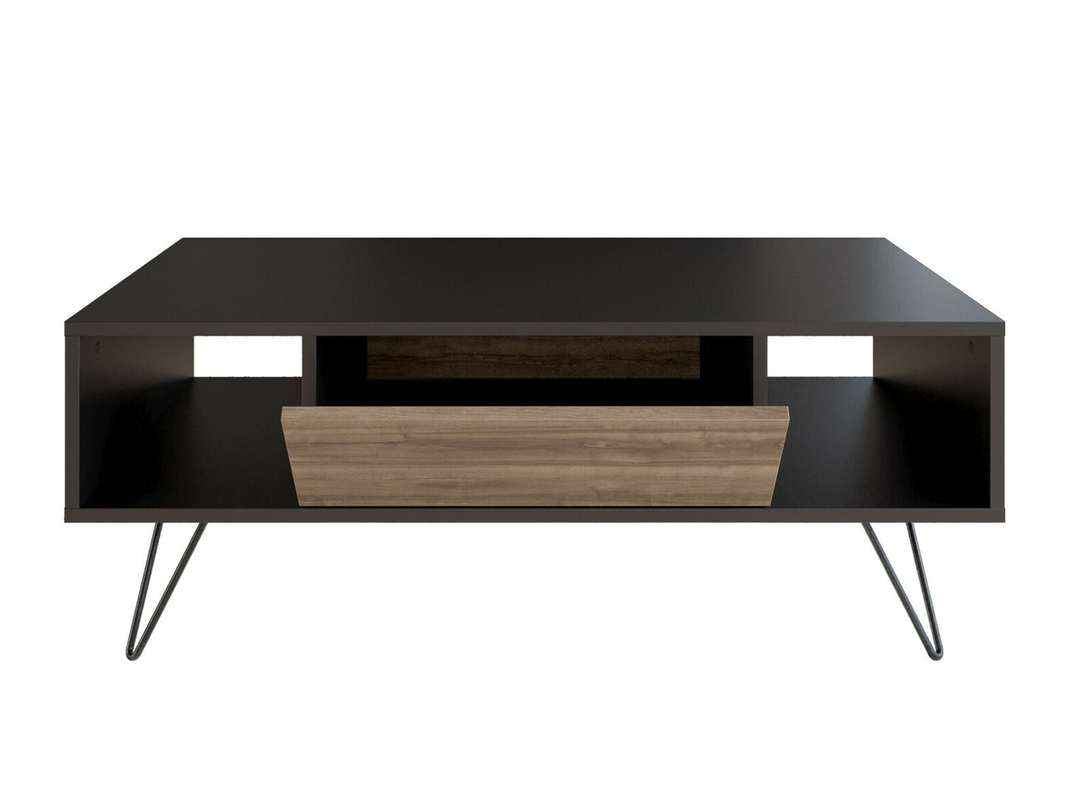 Klubska mizica Kailua 1211 (Črna + Oreh)