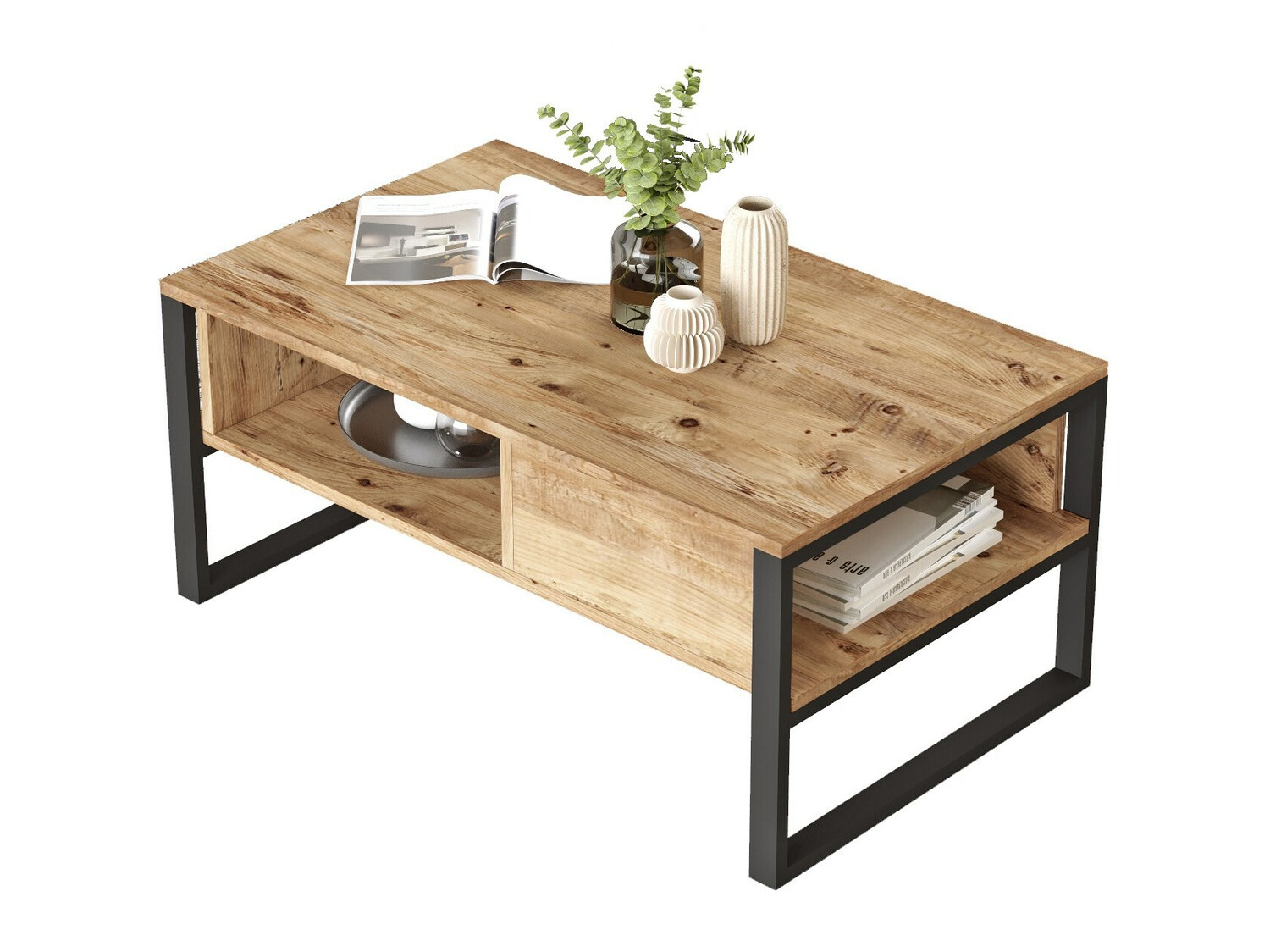 Klubska mizica Kailua 1220 (Črna + Bor)