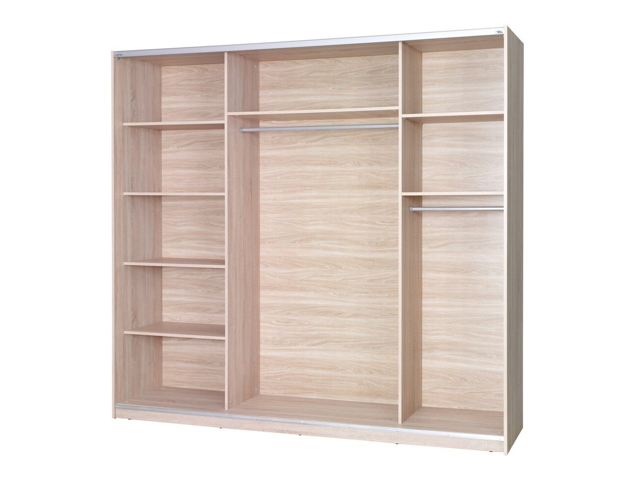 Komplet pohištva za spalnico Murrieta 151 (Hrast San Remo + Siva)