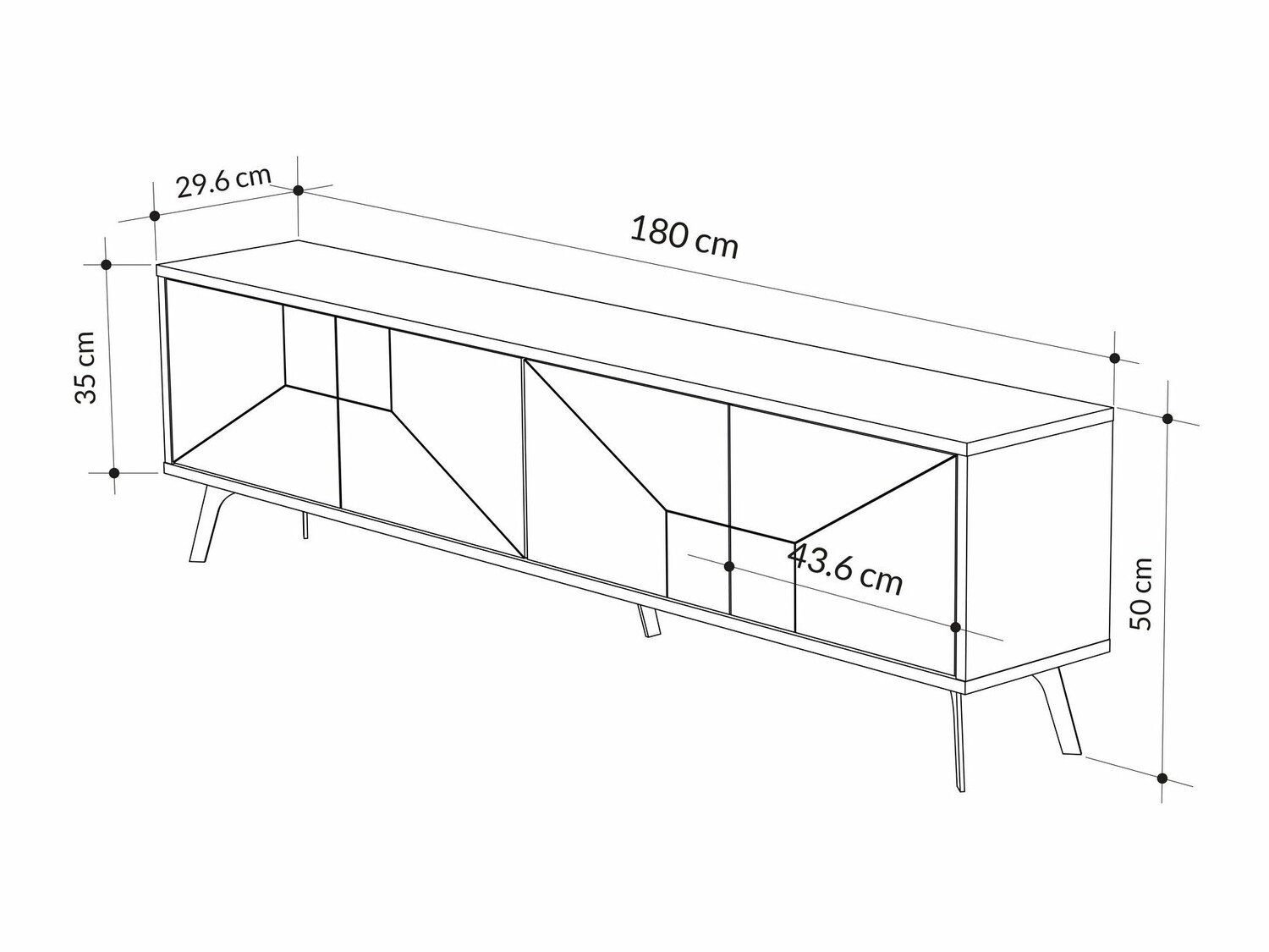 TV-omarica Kailua 1237 (Svetlo rjava)