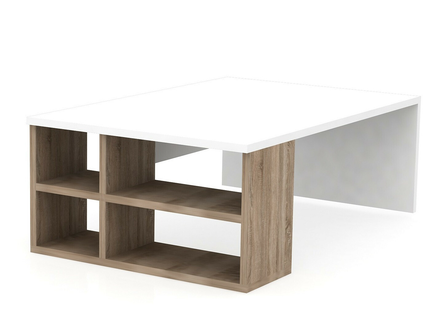 Klubska mizica Kailua 1265 (Bela + Svetel les)