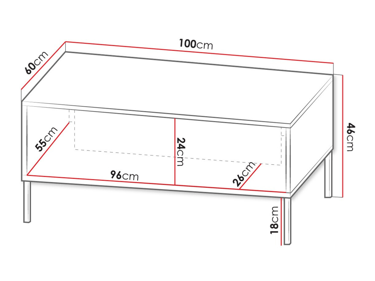 Klubska mizica Humanum (Bela)