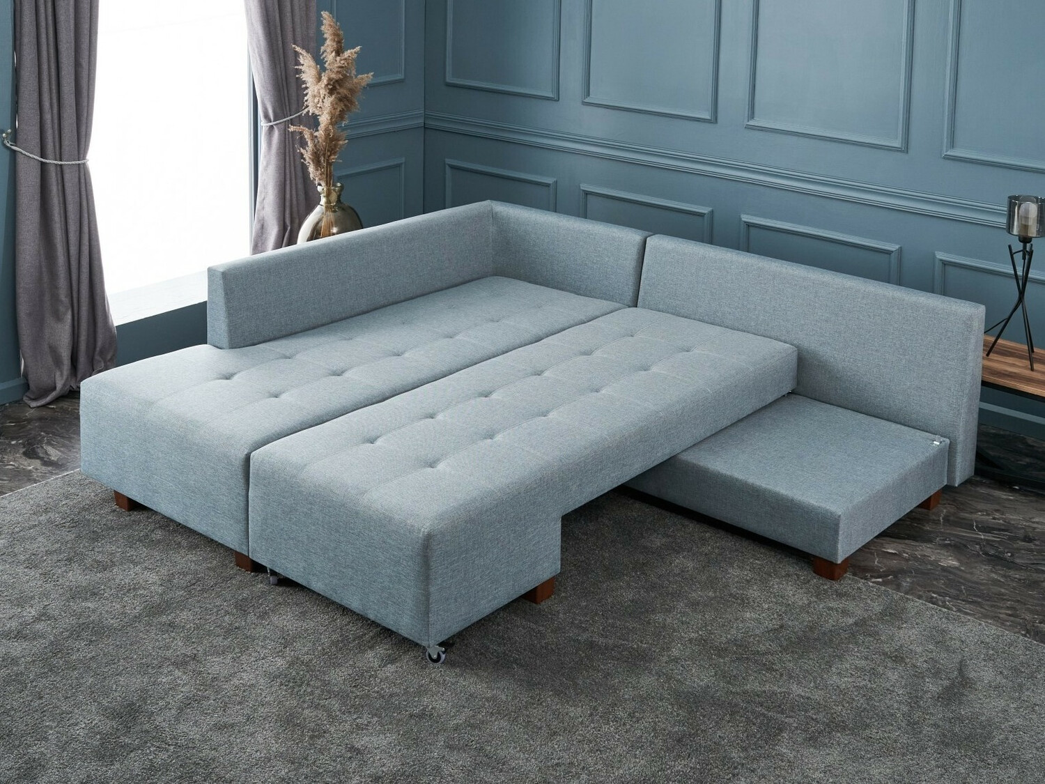 Kotna garnitura Altadena 296 (Svetlo modra)