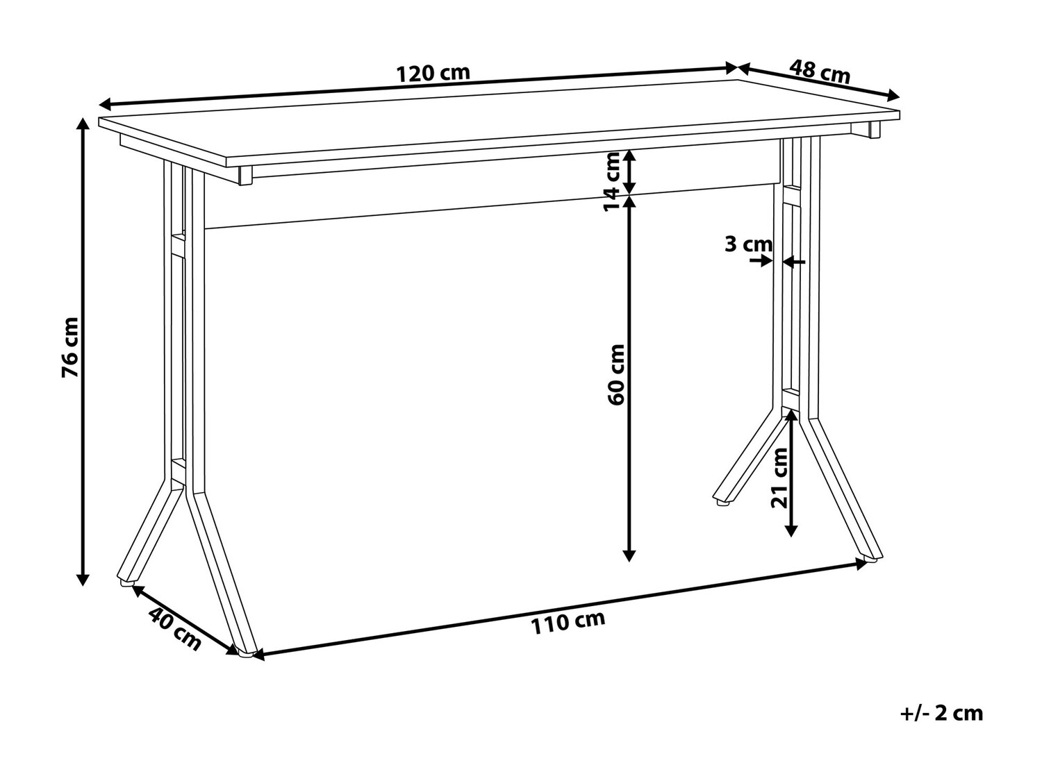 Pisalna miza Berwyn 156