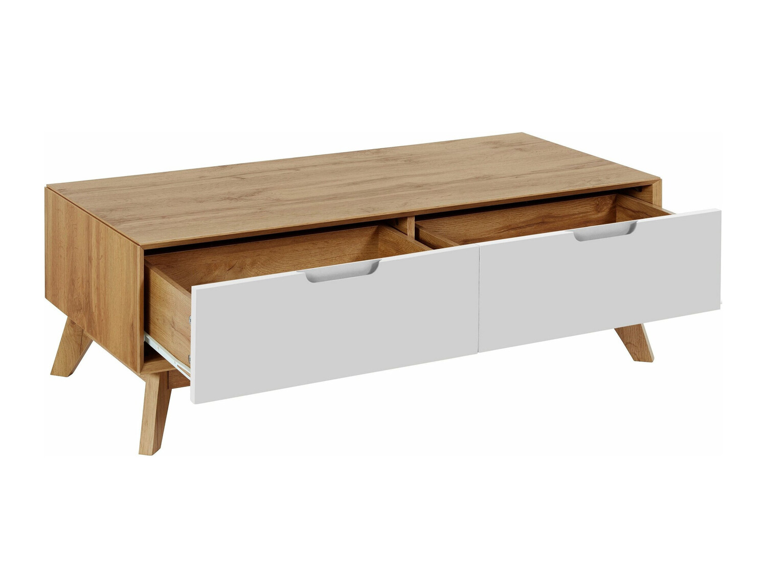 Klubska mizica Dorvou 103 (Bela + Hrast)