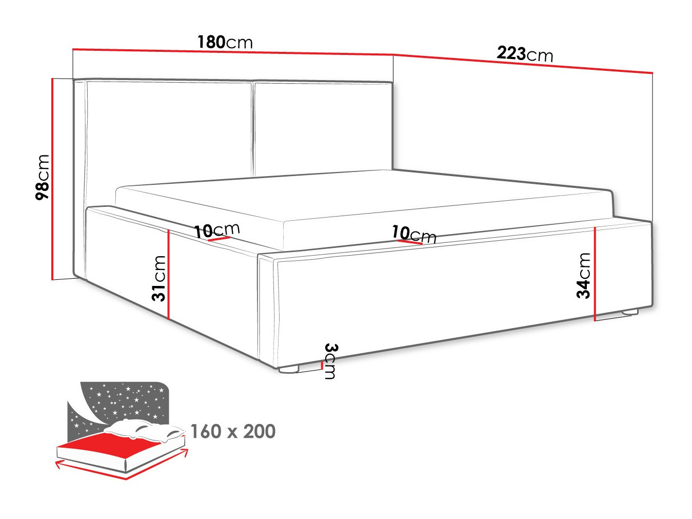 Postelja TrendyNest Pelagia (Manila 02)