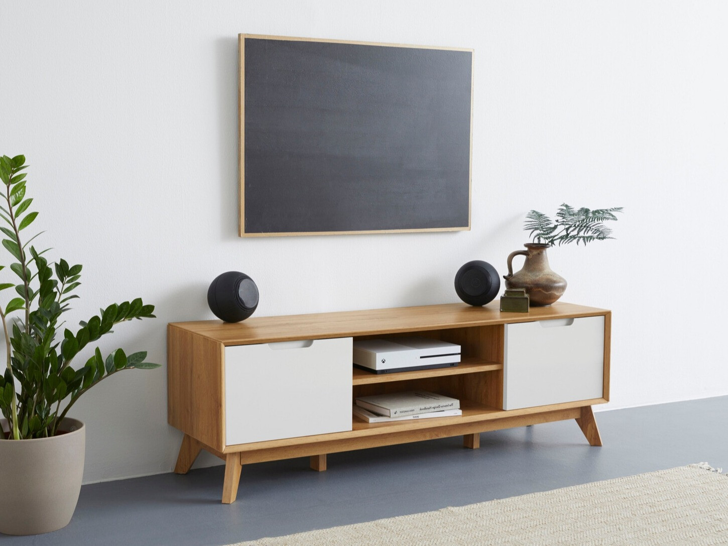 TV-omarica Dorvou 102 (Bela + Hrast)