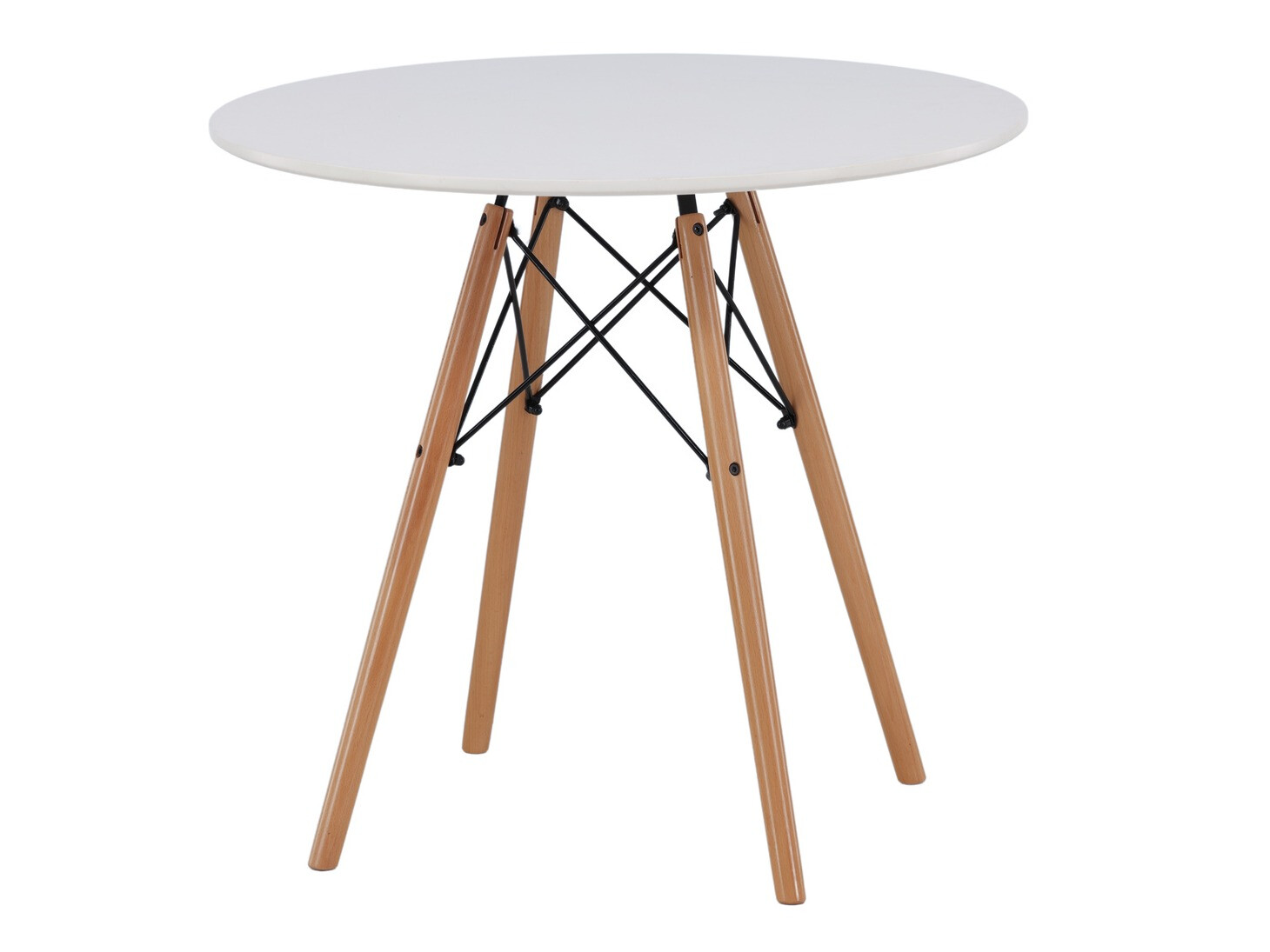 Jedilniški komplet Dallas 4244 (Bela + Svetlo rjava)