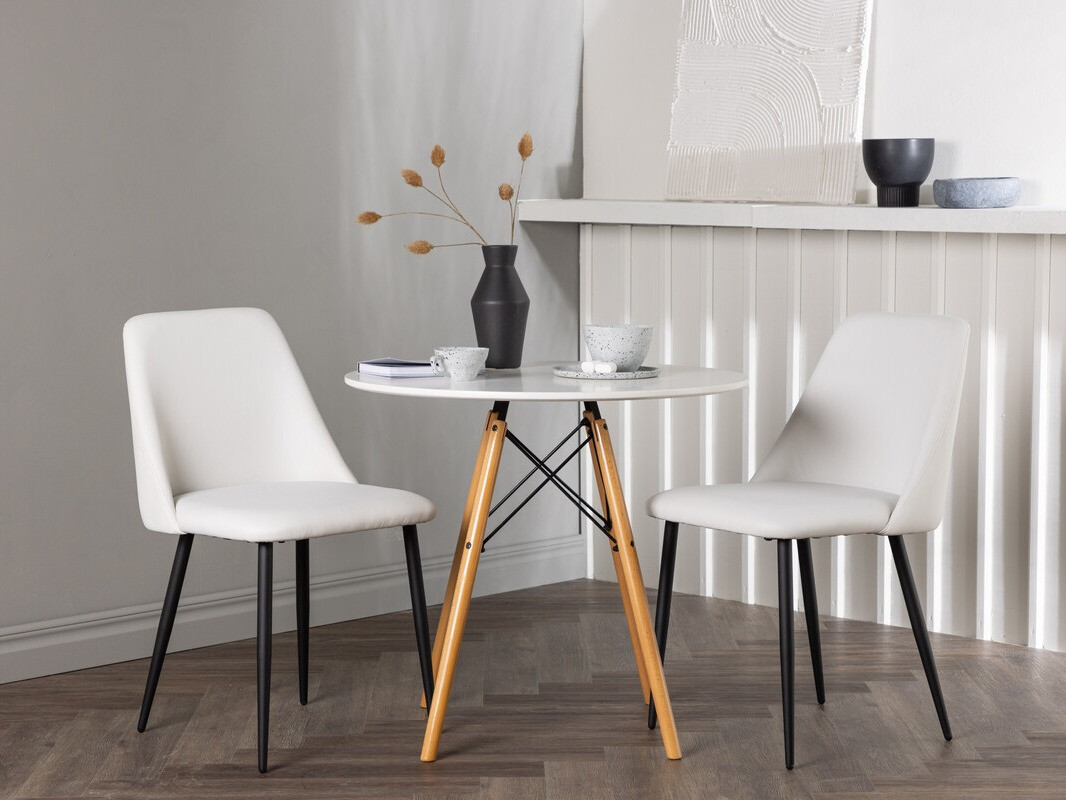 Jedilniški komplet Dallas 4245 (Bela + Črna)