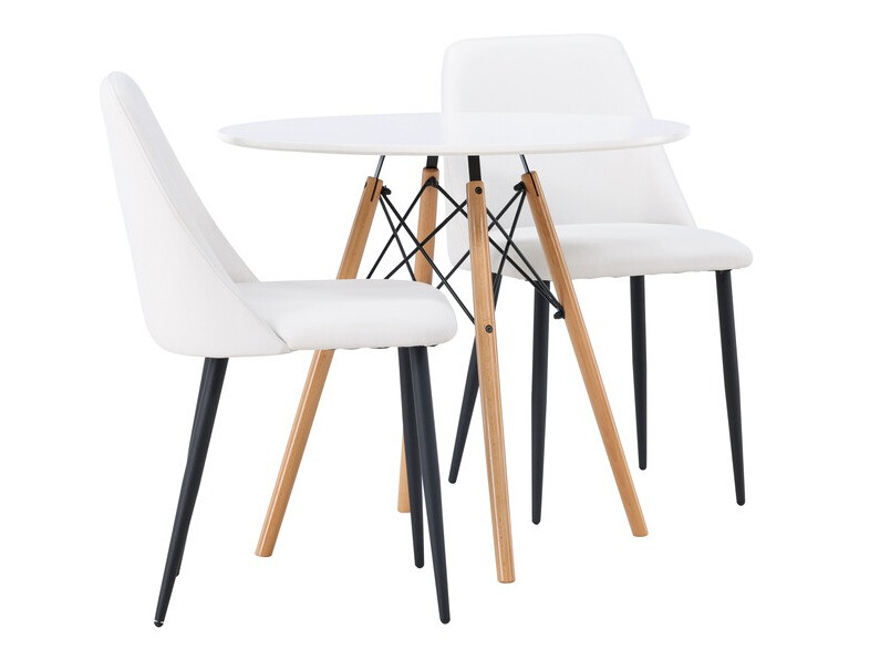 Jedilniški komplet Dallas 4245 (Bela + Črna)