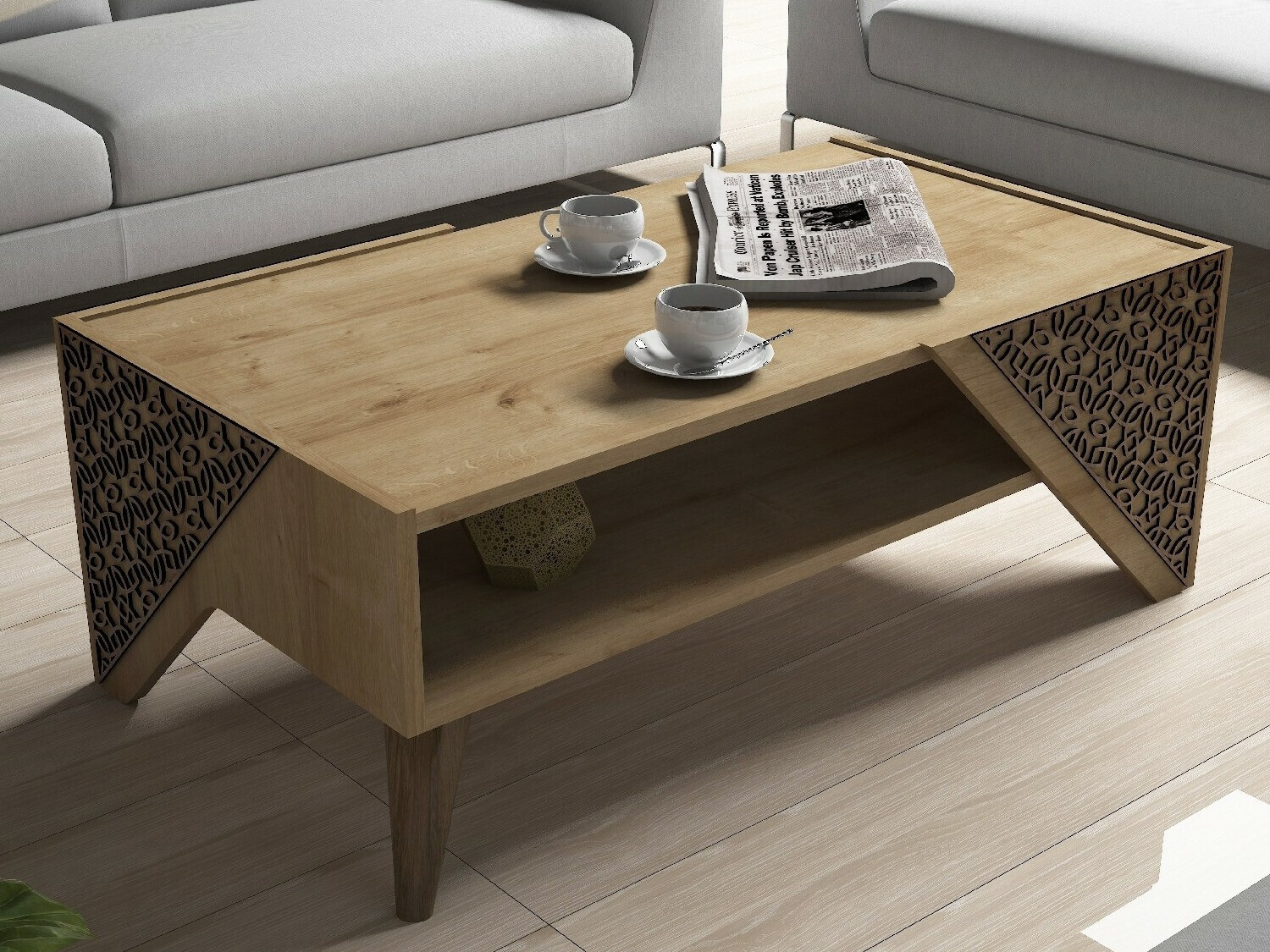 Klubska mizica Kailua 1375 (Hrast)