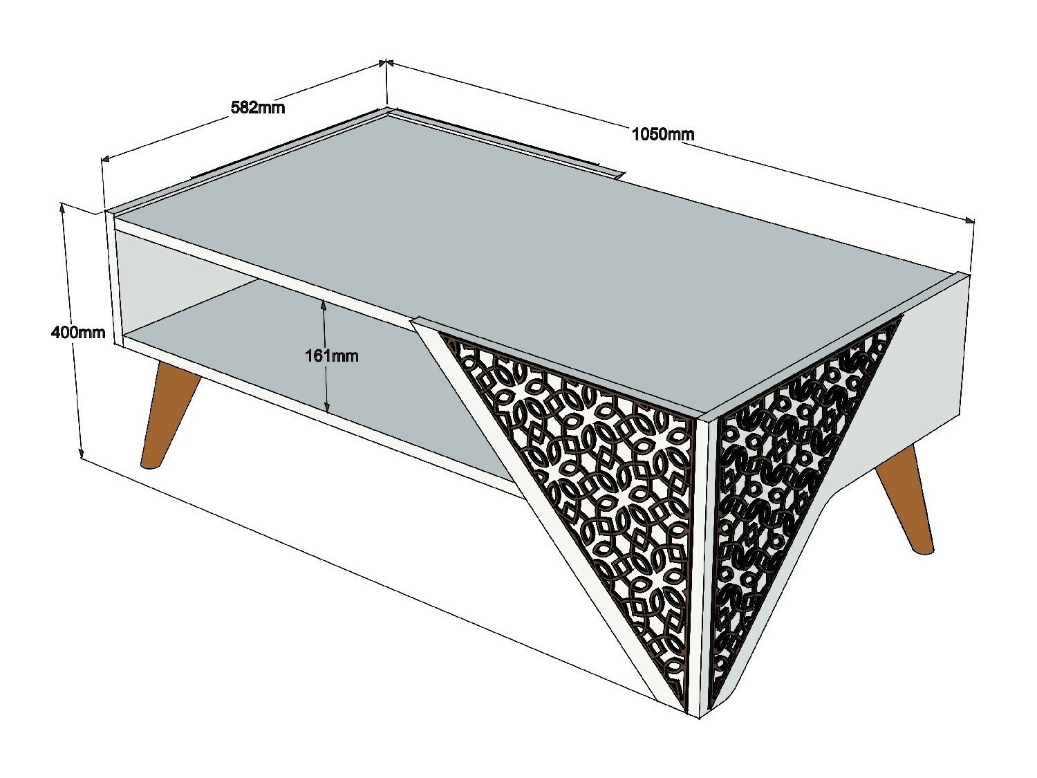 Klubska mizica Kailua 1375 (Hrast)
