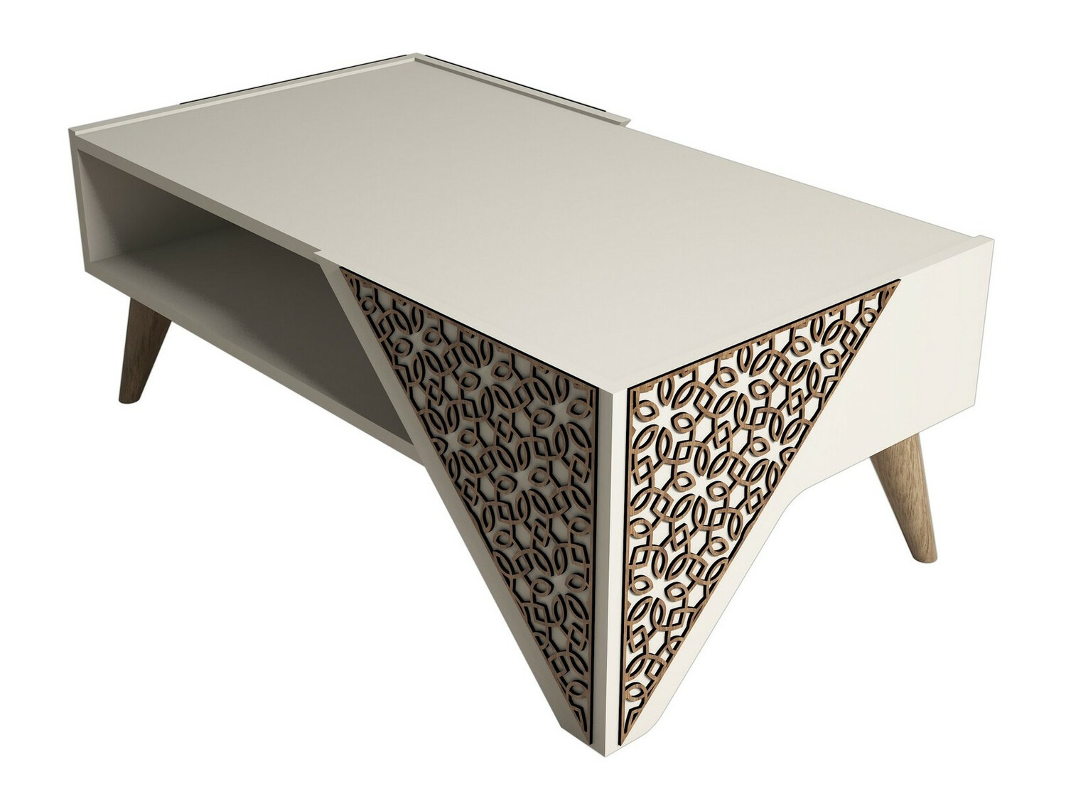 Klubska mizica Kailua 1375 (Krema + Svetel les)