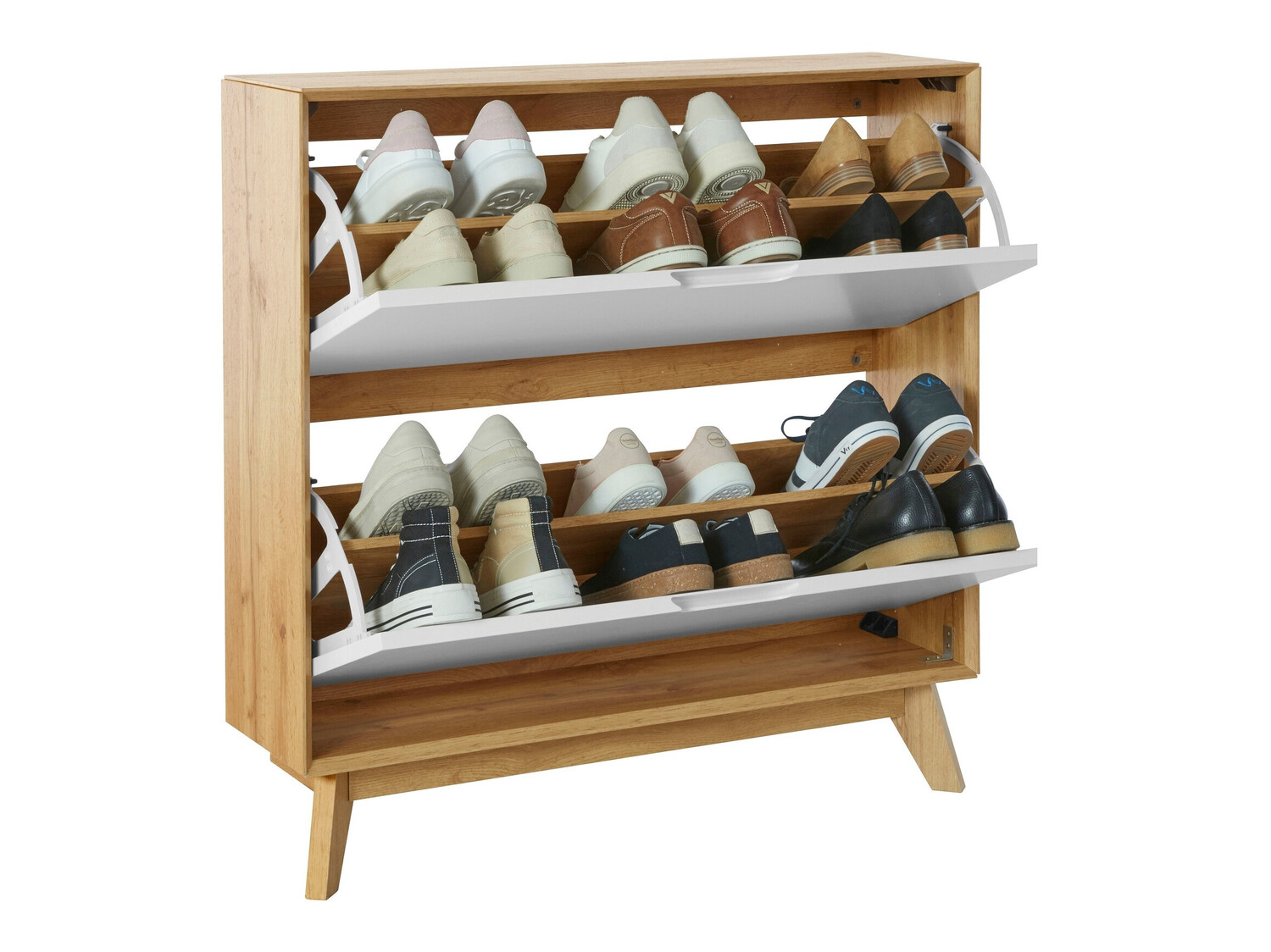 Omarica za čevlje Dorvou 106 (Bela + Hrast)