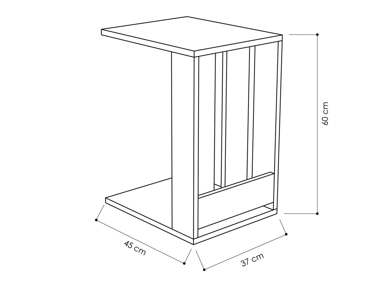 Stranska mizica Kailua 1379 (Bela)