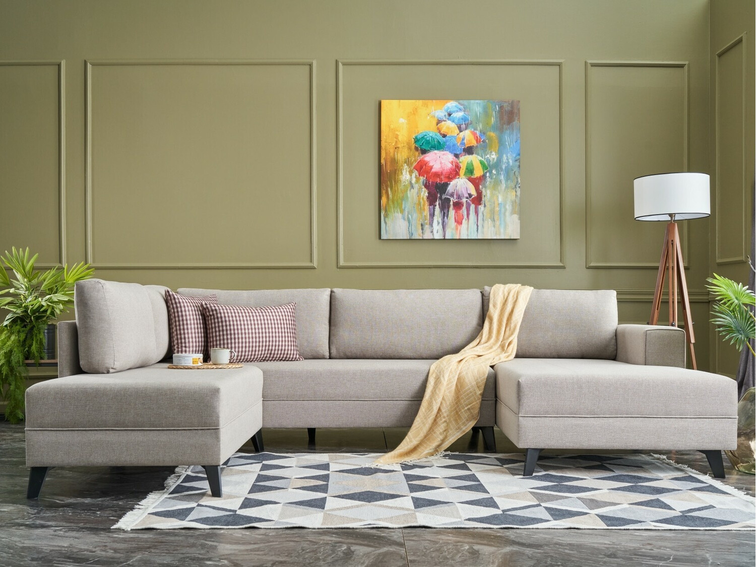 Kotna garnitura Altadena 315 (Krema)